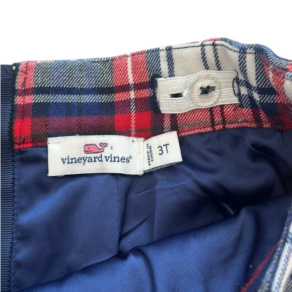 VINEYARD VINES Wool Plaid Skort Red Navy Toddler Girls 3T - Picture 3 of 6